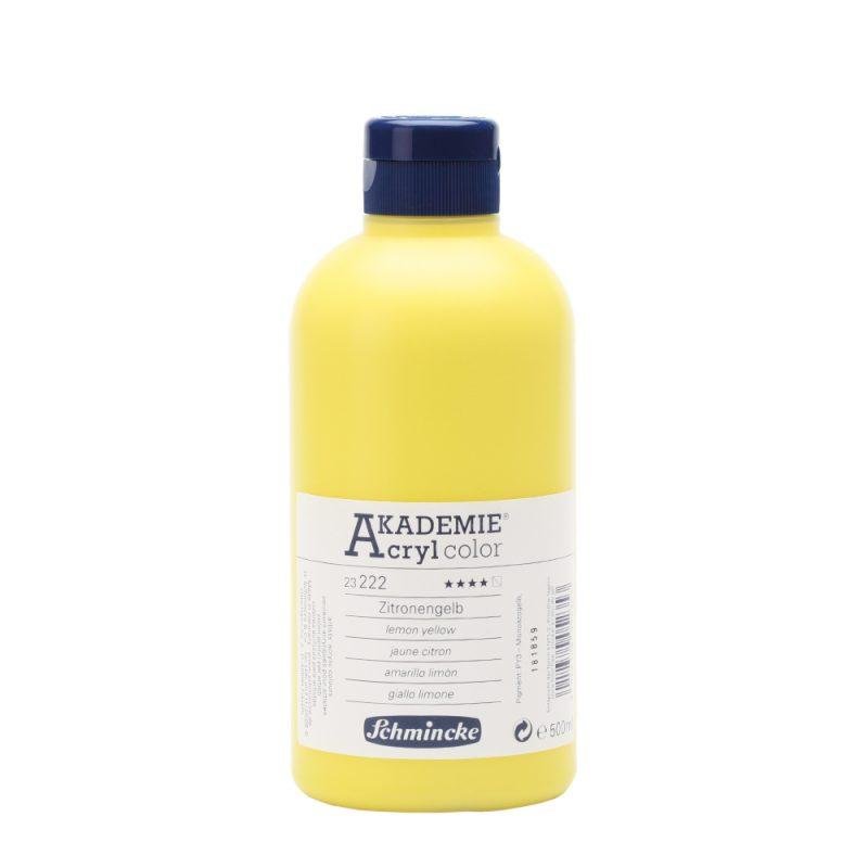 Akademie akriliniai dažai 500ml-lemon yellow