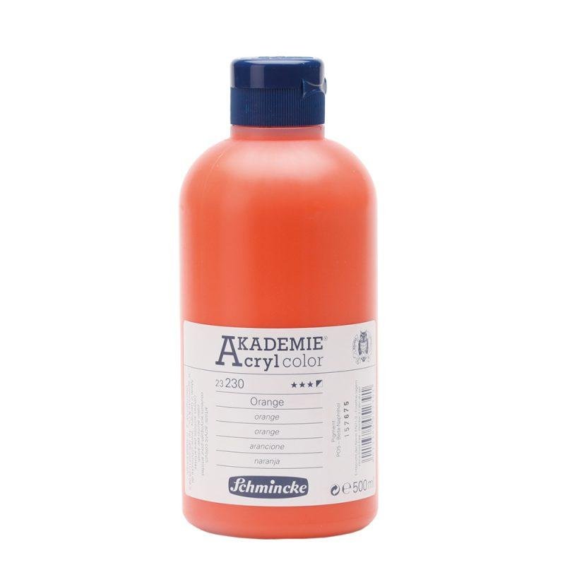 Akademie akriliniai dažai 500ml-orange