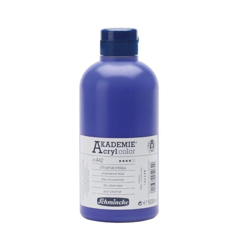 Akademie akriliniai dažai 500ml-ultramarine blue