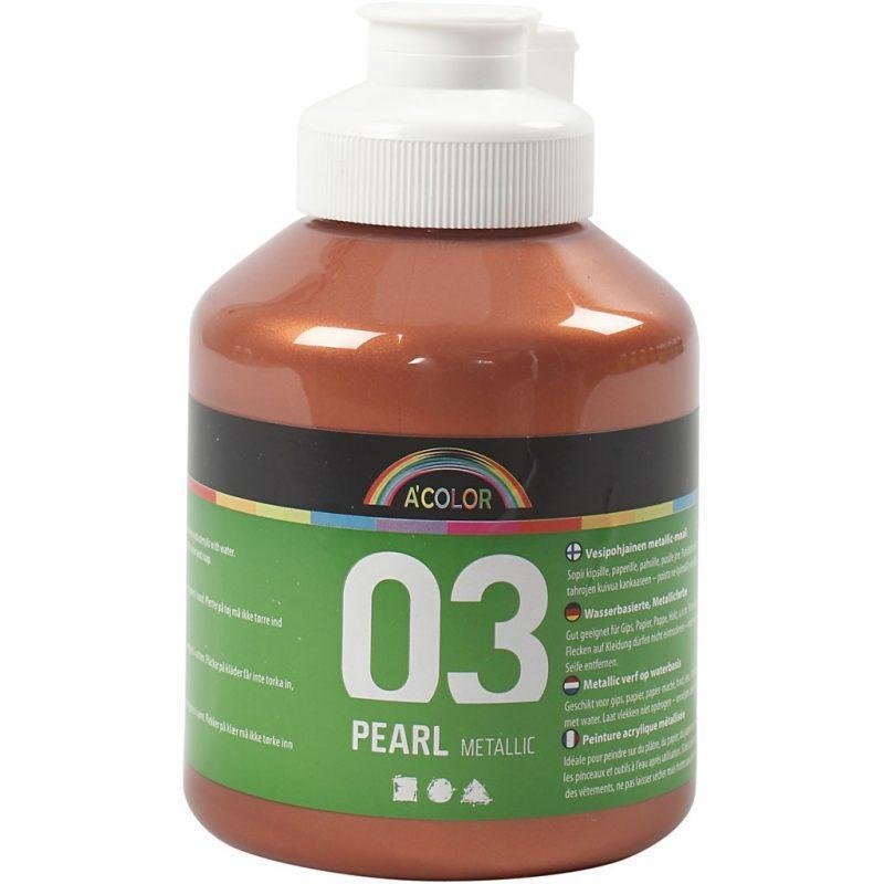 Akriliniai perlamutriniai dažai A-Color 500ml vario sp.