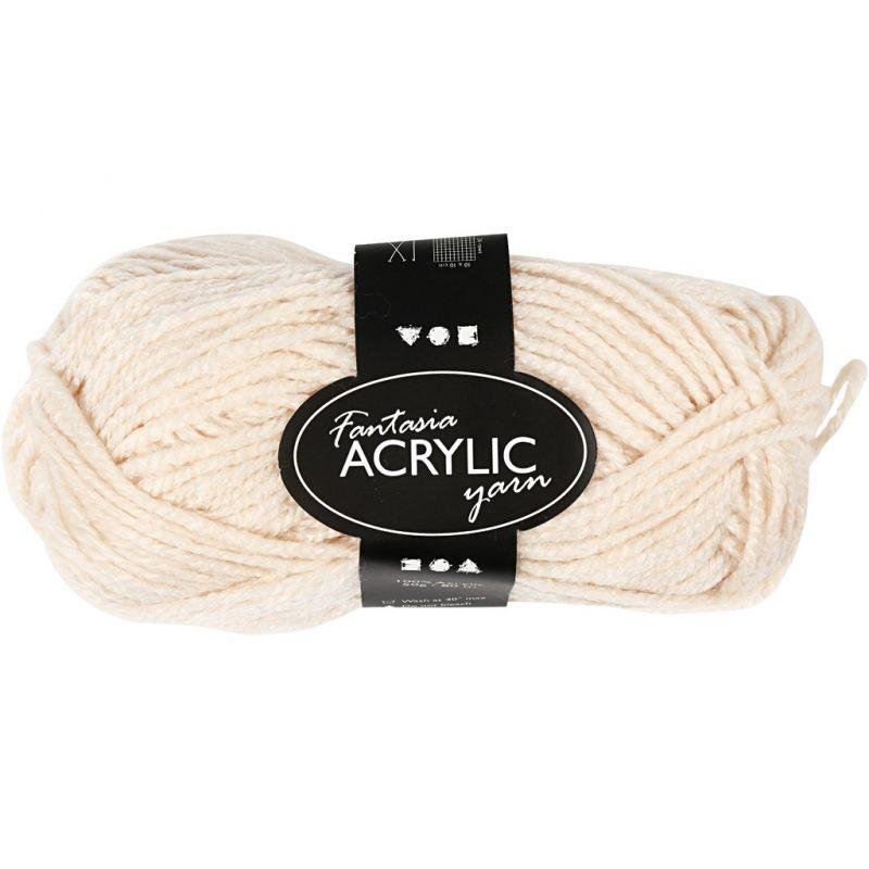 Akriliniai siūlai , 50gr.- 80m Kreminės sp.