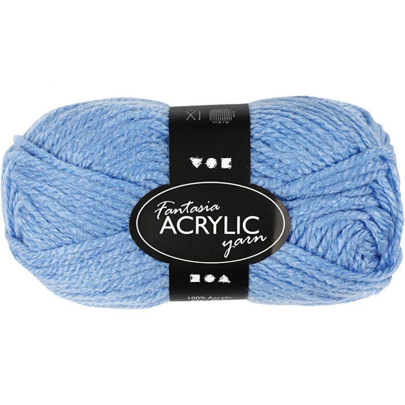 Akriliniai siūlai , 50gr.- 80m Mėlynos sp.
