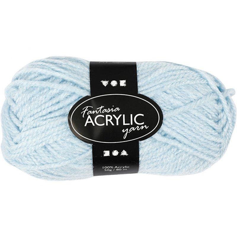 Akriliniai siūlai , 50gr.- 80m Šviesiai mėlynos sp.