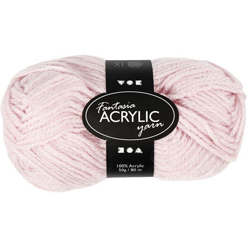 Akriliniai siūlai , 50gr.- 80m Rausvos sp.