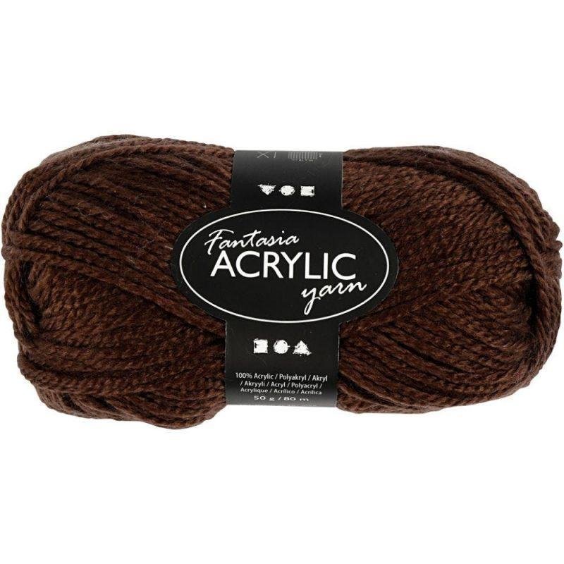 Akriliniai siūlai , 50gr.- 80m. Rudos sp.