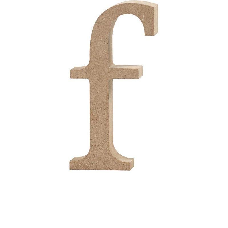 Raidė F, mažoji, pastatoma H:13cm (MDF)