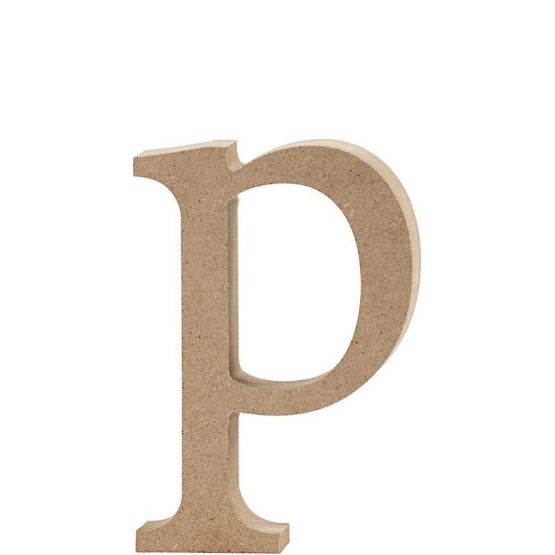 Raidė P, mažoji, pastatoma H:13 cm (MDF)