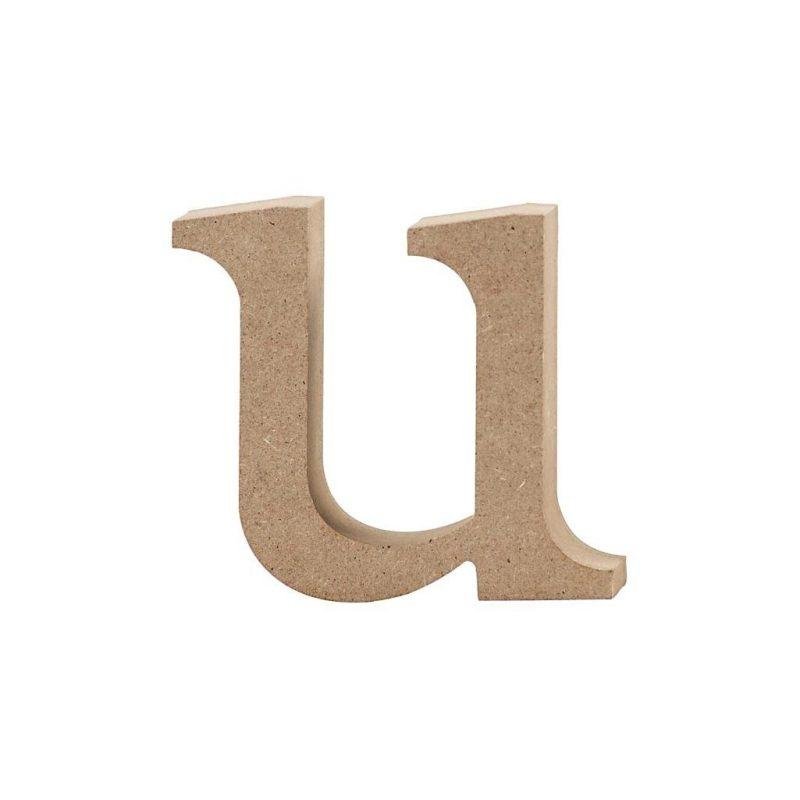 Raidė U, mažoji, pastatoma H:13 cm (MDF)