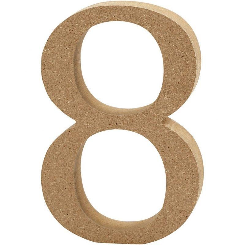 Skaičius 8, pastatomas H:13cm (MDF)