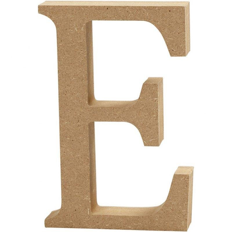 Raidė E, pastatoma H:8cm (MDF)
