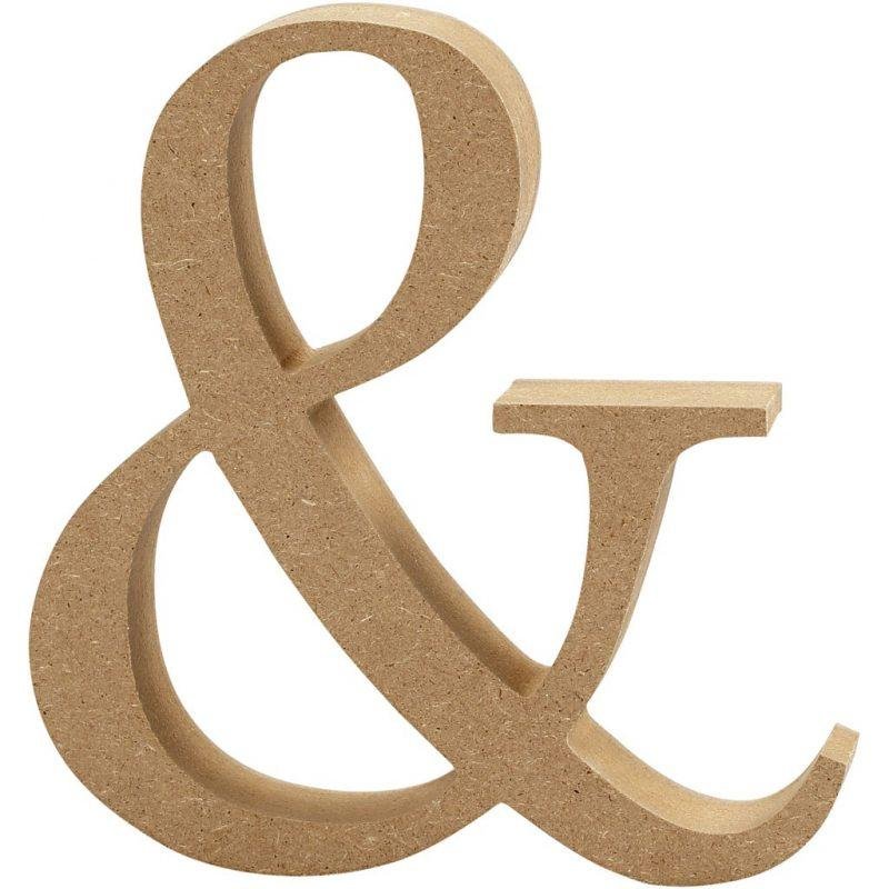 Ženklas &, pastatomas H:8cm (MDF)