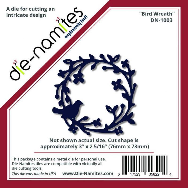 Kirtimo plokštelė Die-Namites "Bird Wreath"