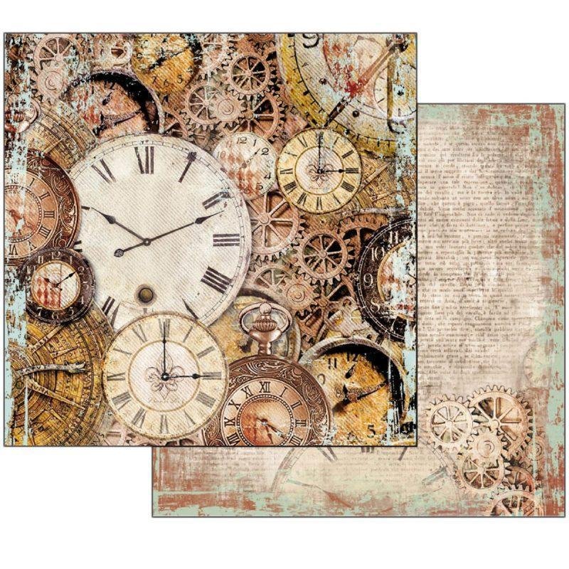 Dvipusis popierius - Clockwise clocks with mechanism