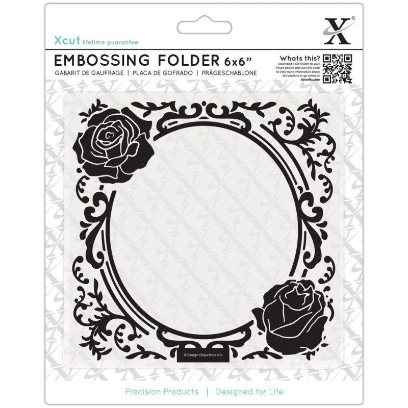 Reljefinė plokštelė XCut 15x15cm Rose Frame
