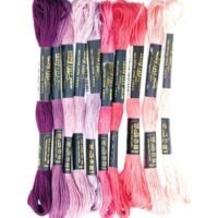 Siūlai siuvinėjimui Muline Rožinė-violetinė