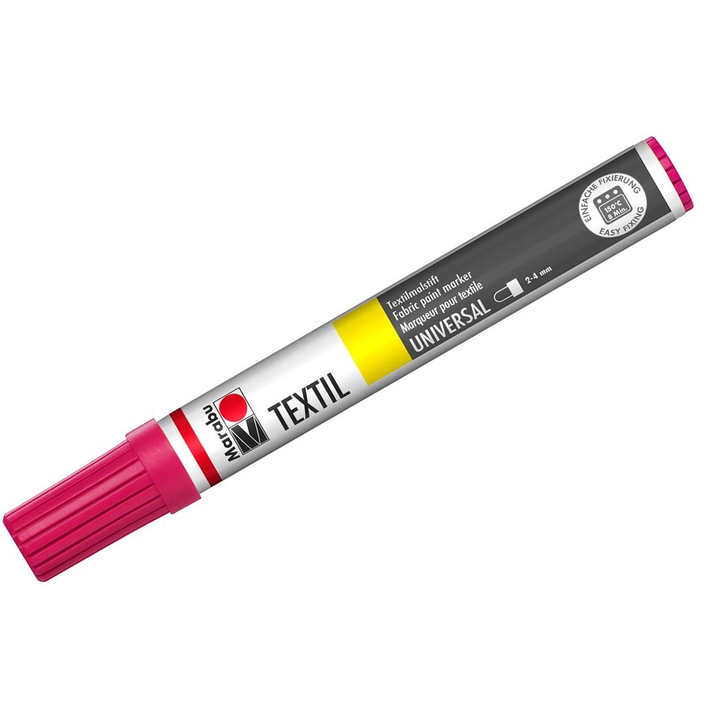 Tekstilės markeris Marabu tinka šviesių spalvų natūralių audinių, kurių sudėtyje yra ne daugiau nei 20 proc. sintetikos dekoravimui.