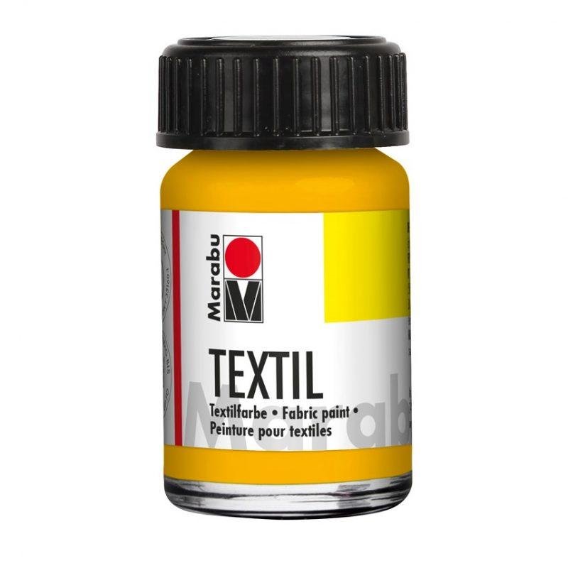 Marabu dažai tekstilei 15ml - 021 Medium Yellow