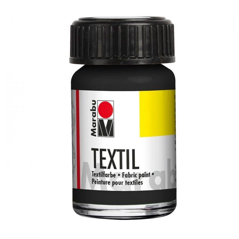 Marabu dažai tekstilei 15ml - 073 Black