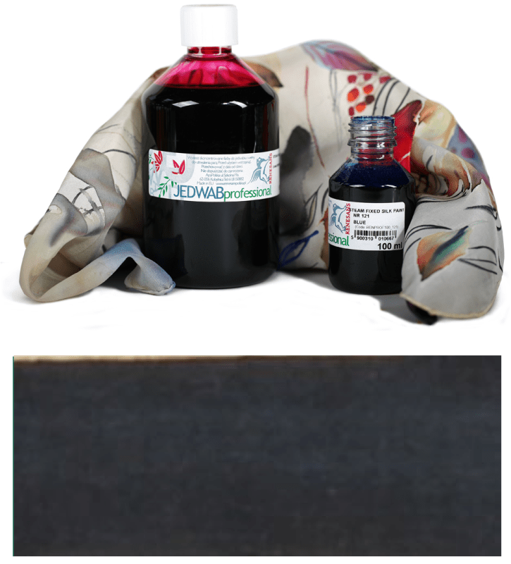 Šilko dažai Renesans JEDWAB -100 ml. fiksuojami garu - Juoda sp.