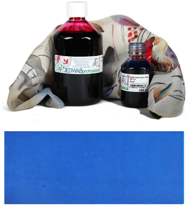 Šilko dažai Renesans JEDWAB-100ml. fiksuojami garu - Mėlyna sp.