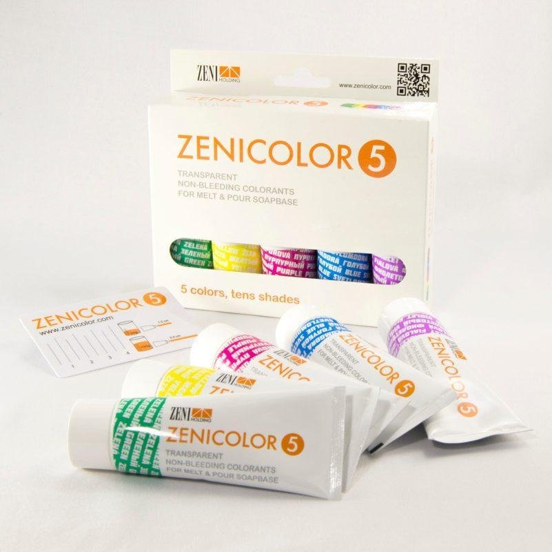 Dažai muilui  Zenicolor 5 spalvos
