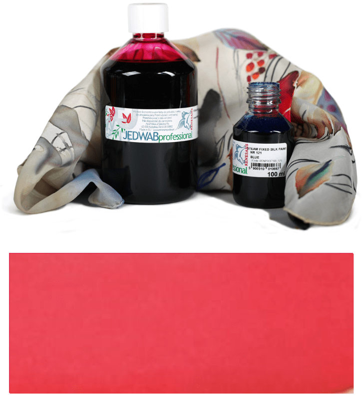 Šilko dažai Renesans JEDWAB -100 ml. fiksuojami garu - Karmino sp.