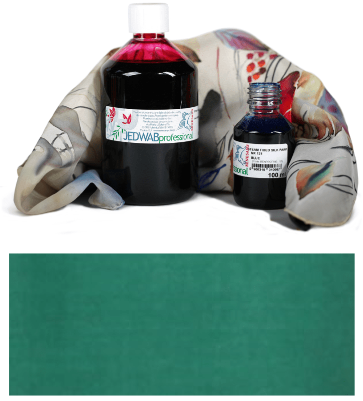 Šilko dažai Renesans JEDWAB -100 ml. fiksuojami garu - Žalia sp.
