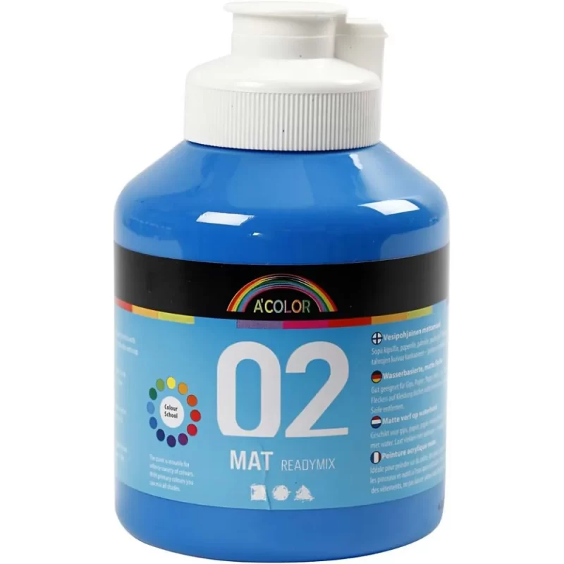 Akriliniai dažai A-Color 500ml Pirminė mėlyna sp.