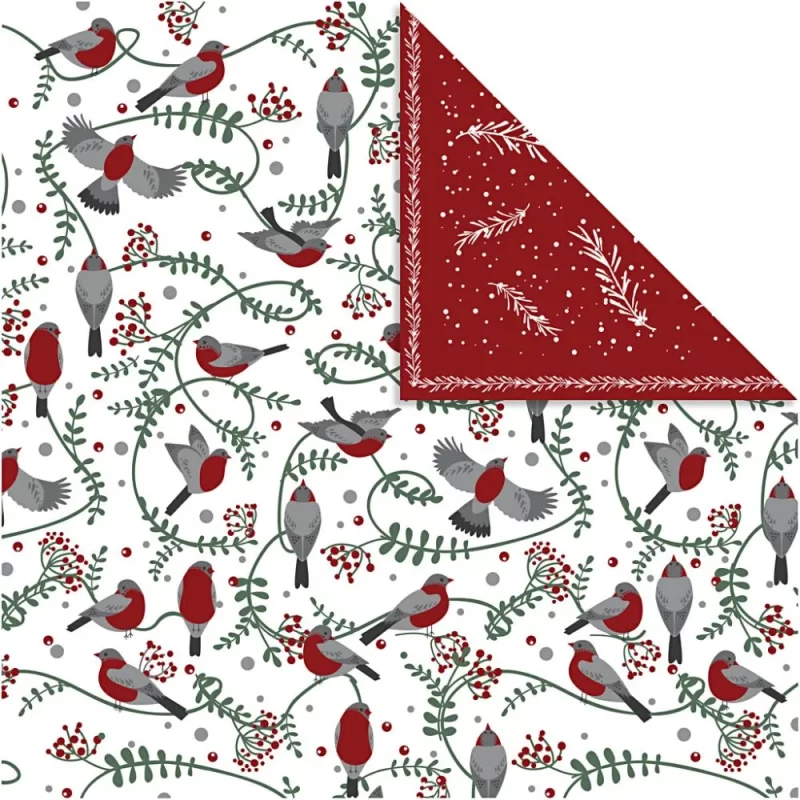 Dvipusis popierius - Birds and branches 30,5 x 3vnt