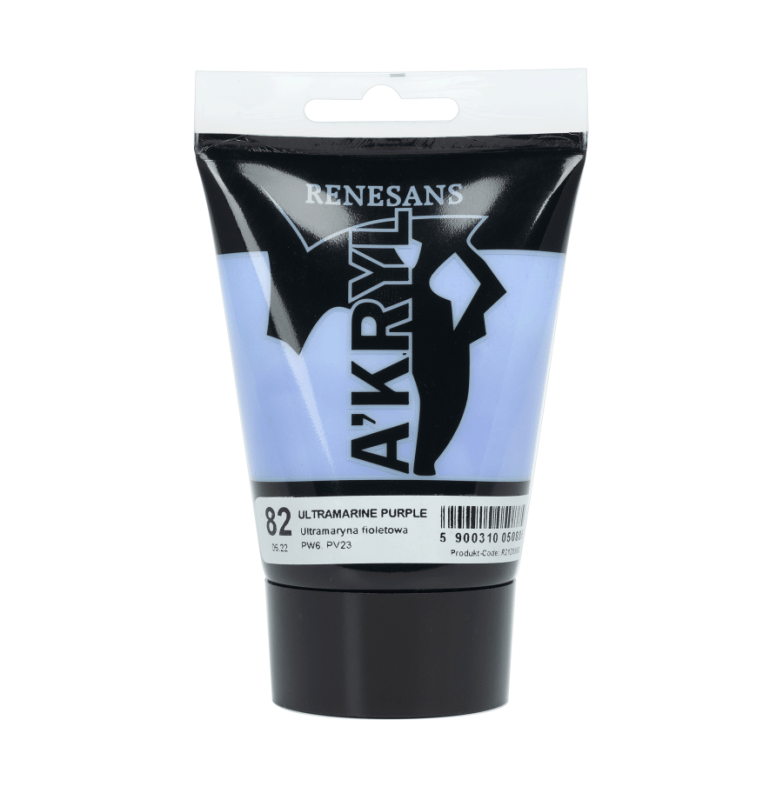 Akriliniai dažai Renesans A'KRYL 100ml - ultramarino purpurinė sp.