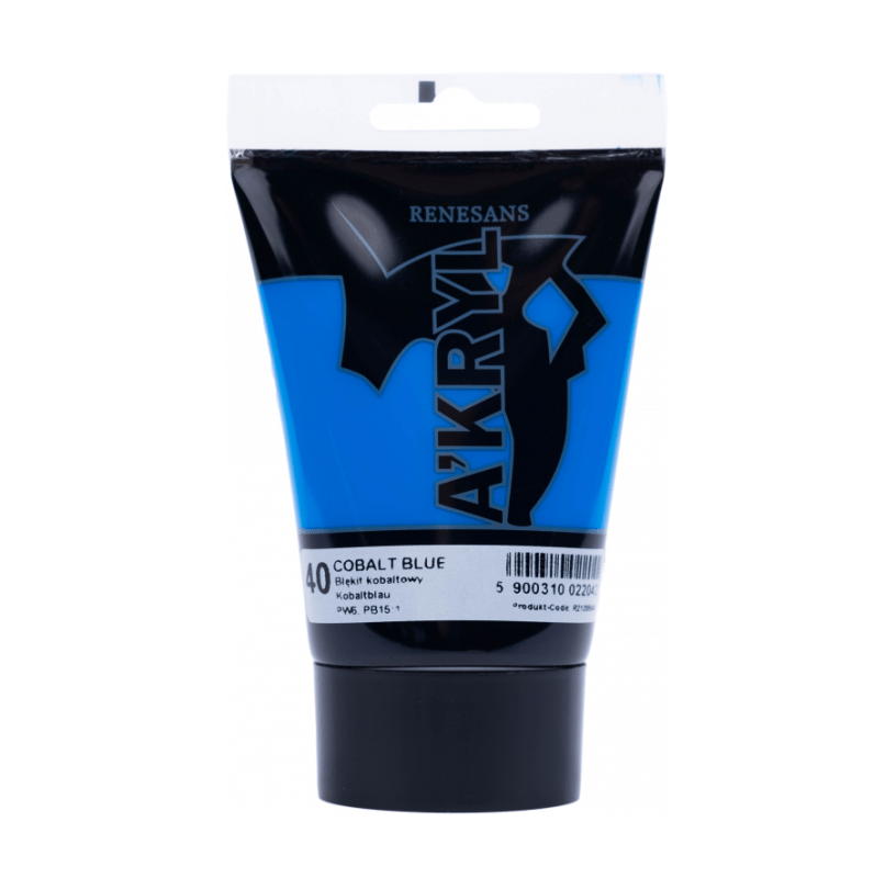 Akriliniai dažai Renesans A'KRYL 100ml - kobalto mėlyna sp.