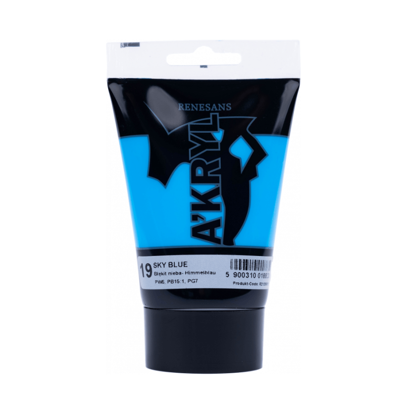 Akriliniai dažai Renesans A'KRYL 100ml - dangaus mėlyna sp.