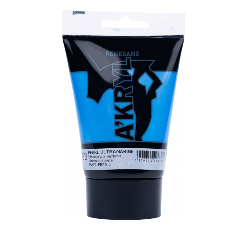 Akriliniai dažai Renesans A'KRYL 100ml - Perlamutrinė ultramarino mėlyna sp.