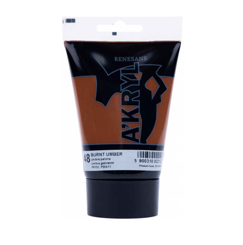 Akriliniai dažai Renesans A'KRYL 100ml - degintos umbros sp.
