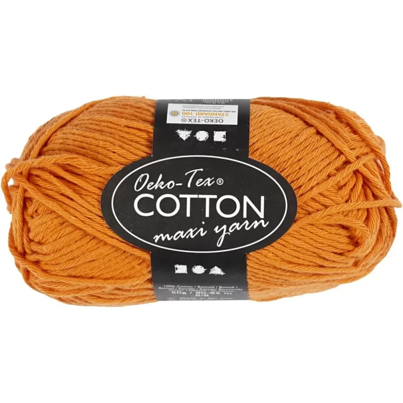 Medvilnės siūlai, 50gr. oranžinės sp.