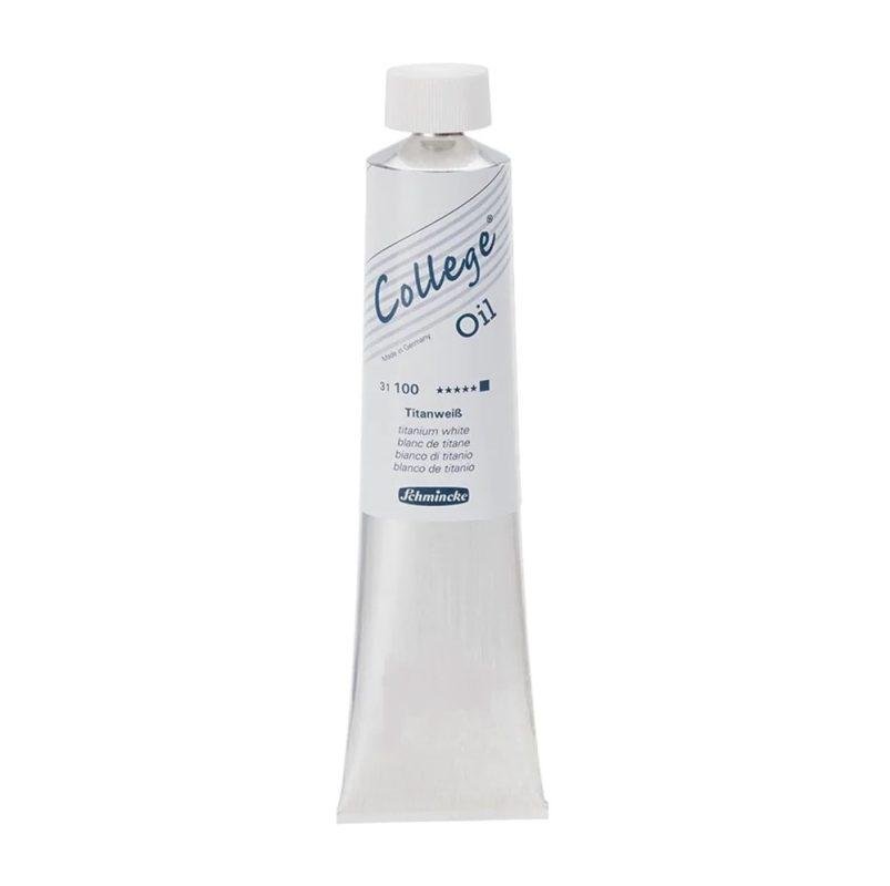 COLLEGE®Oil  aliejiniai dažai 120ml Titano balta sp.