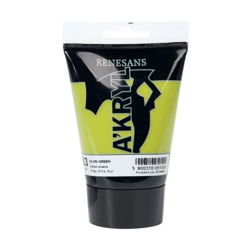 Akriliniai dažai Renesans A'KRYL 100ml - Alyvuogių žalia sp.