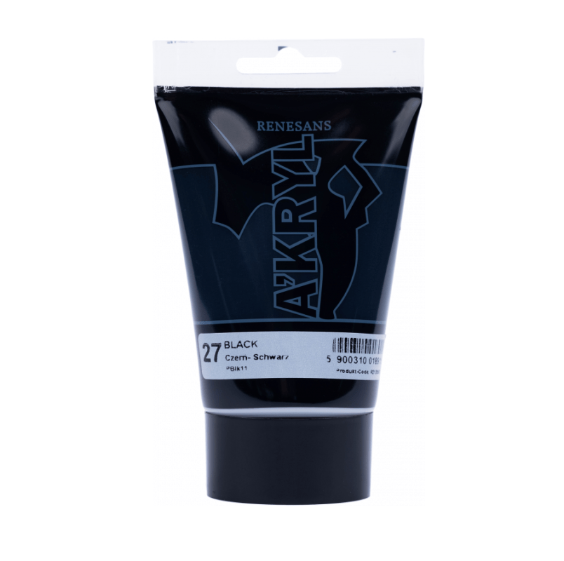 Akriliniai dažai Renesans A'KRYL 100ml - Juoda sp.