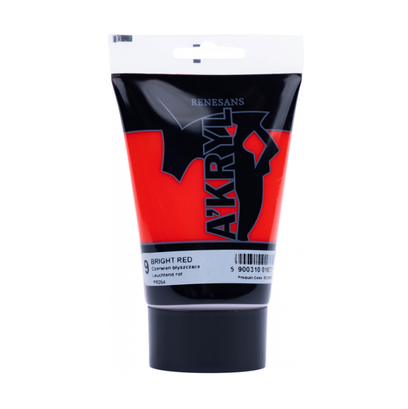 Akriliniai dažai Renesans A'KRYL 100ml - Raudona sp.