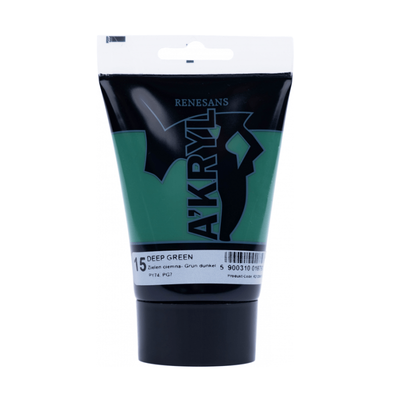 Akriliniai dažai Renesans A'KRYL 100ml - Tamsi žalia sp.