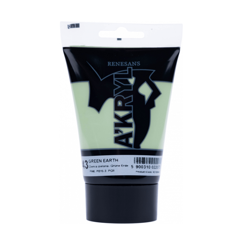 Akriliniai dažai Renesans A'KRYL 100ml - Žemės žalia sp.