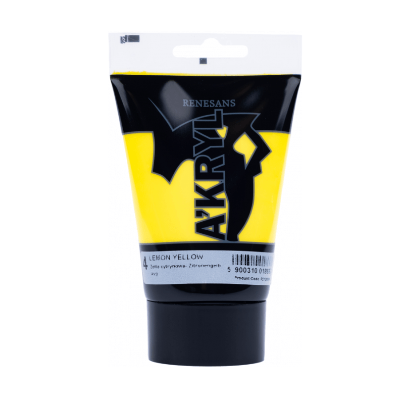 Akriliniai dažai Renesans A'KRYL 100ml - Citrinos geltona sp.