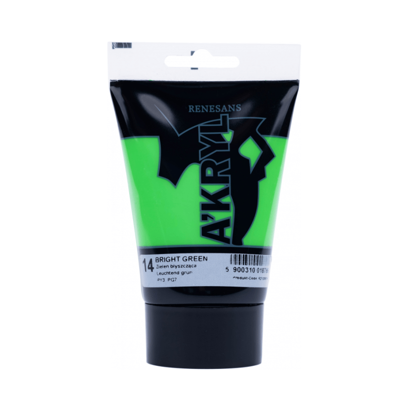 Akriliniai dažai Renesans A'KRYL 100ml - Šviesi žalia sp.