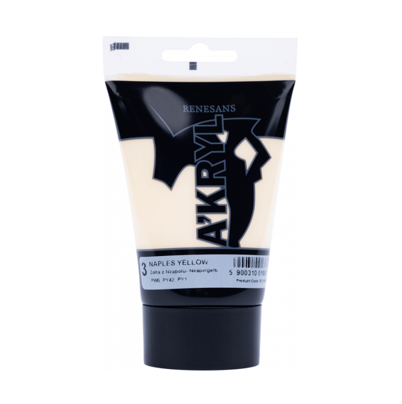 Akriliniai dažai Renesans A'KRYL 100ml - Neapolio geltona sp.