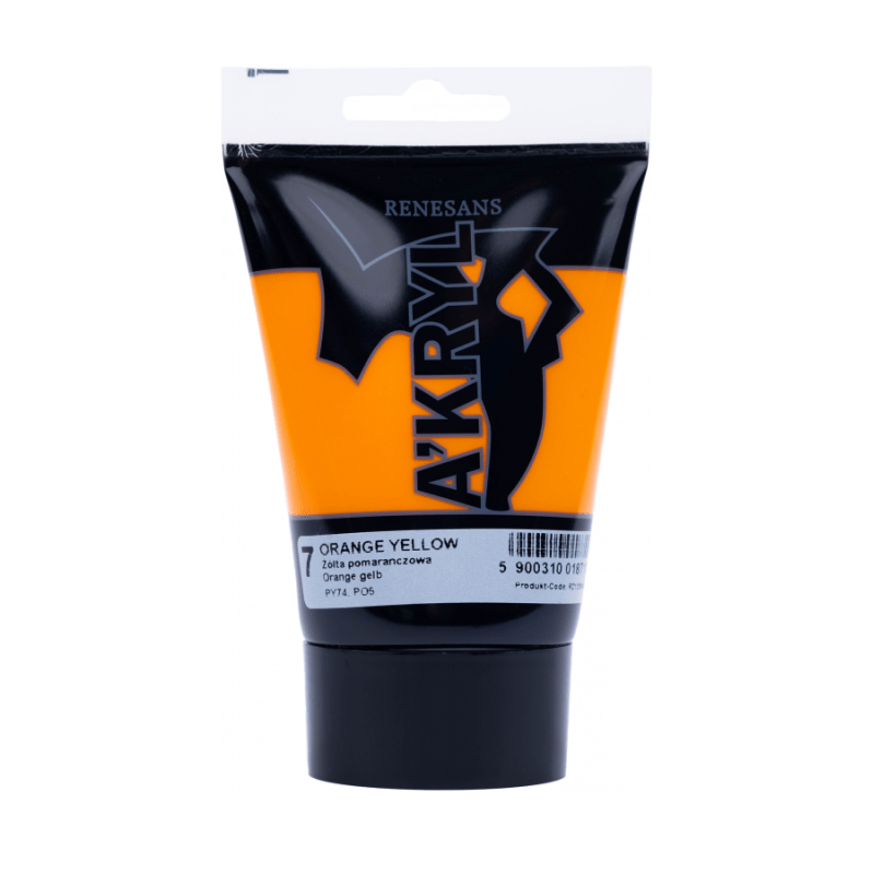Akriliniai dažai Renesans A'KRYL 100ml - Oranžinė sp.