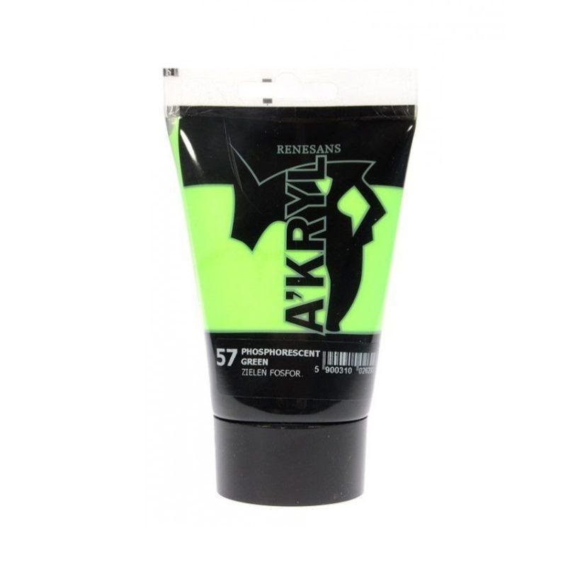 Akriliniai dažai Renesans A'KRYL 100ml - fluorescuojanti žalia sp.