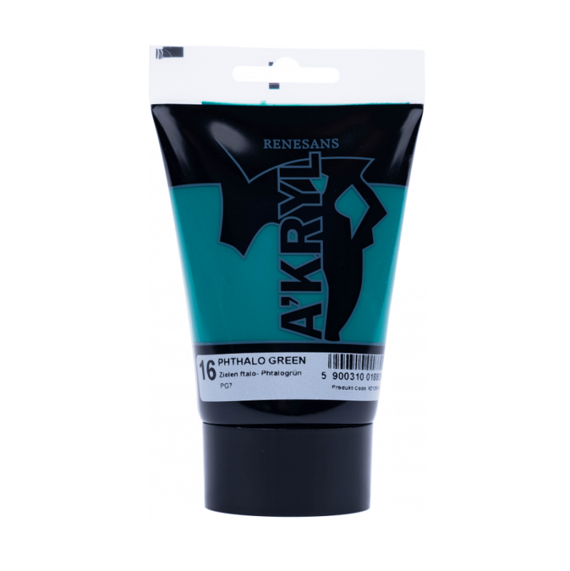 Akriliniai dažai Renesans A'KRYL 100ml - Phatalo žalia sp.