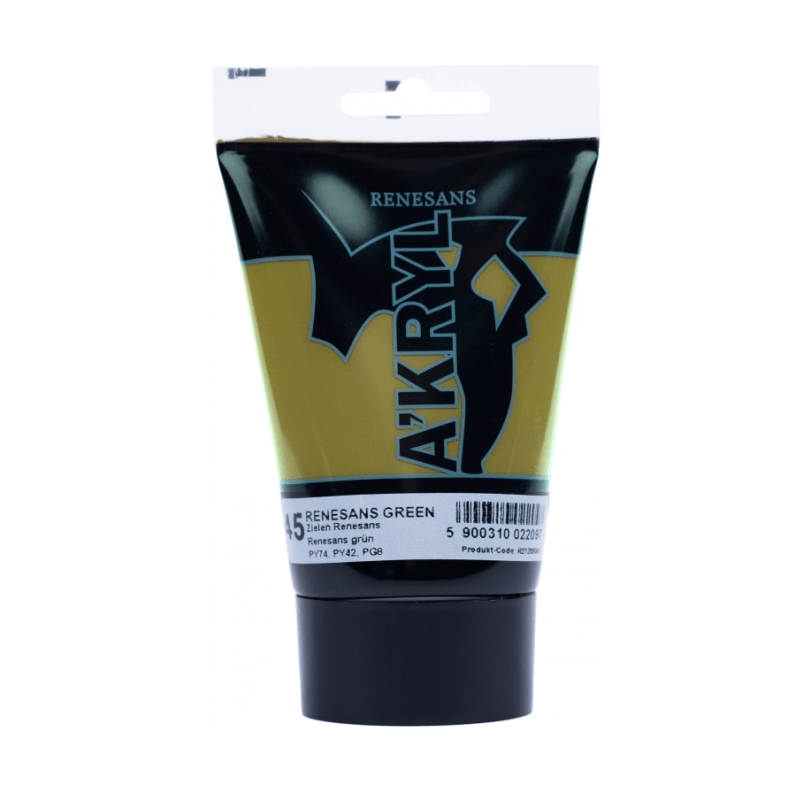 Akriliniai dažai Renesans A'KRYL 100ml - Renesanso žalia sp.