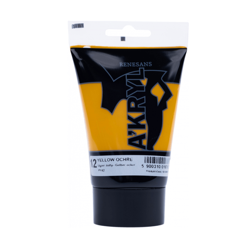 Akriliniai dažai Renesans A'KRYL 100ml - Geltona ochrinė sp.