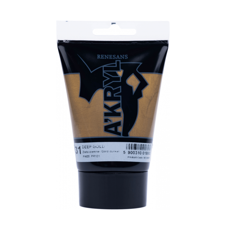Akriliniai dažai Renesans A'KRYL 100ml - Metalizuota tamsaus aukso sp.